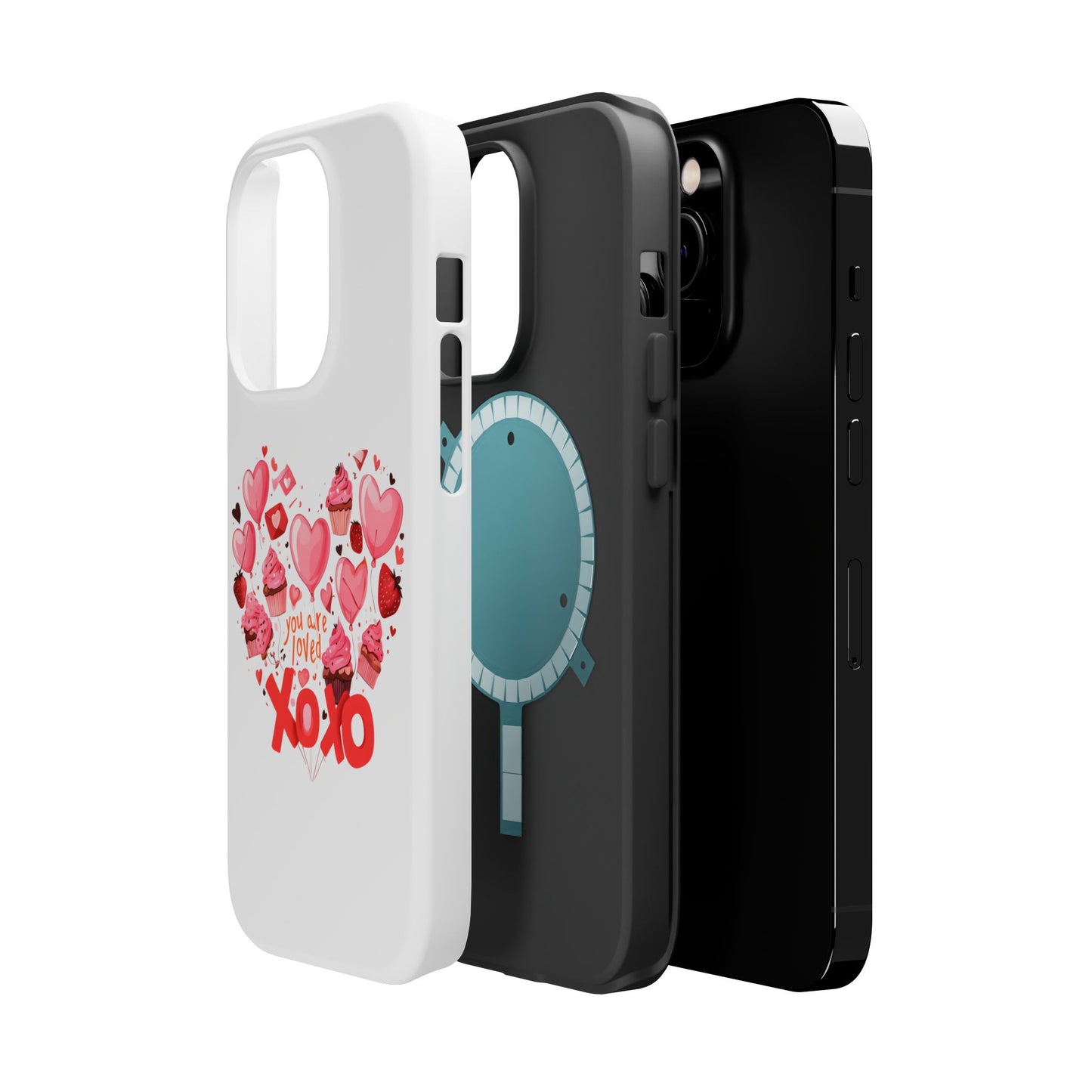 Valentine's Day Magnetic Tough Cases, Cute Phone Cover, Gift for Her, Love Heart Design, Personalizable Tech Accessory