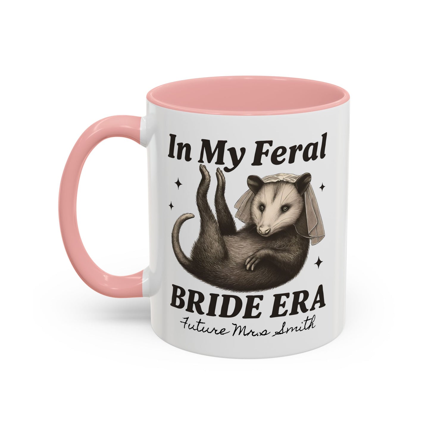 Feral Bride Era Coffee Mug, Funny Bride Mug, In My Feral Era Mug, Opossum Bride Mug, Bride Gift Idea, Quirky Bride Gift