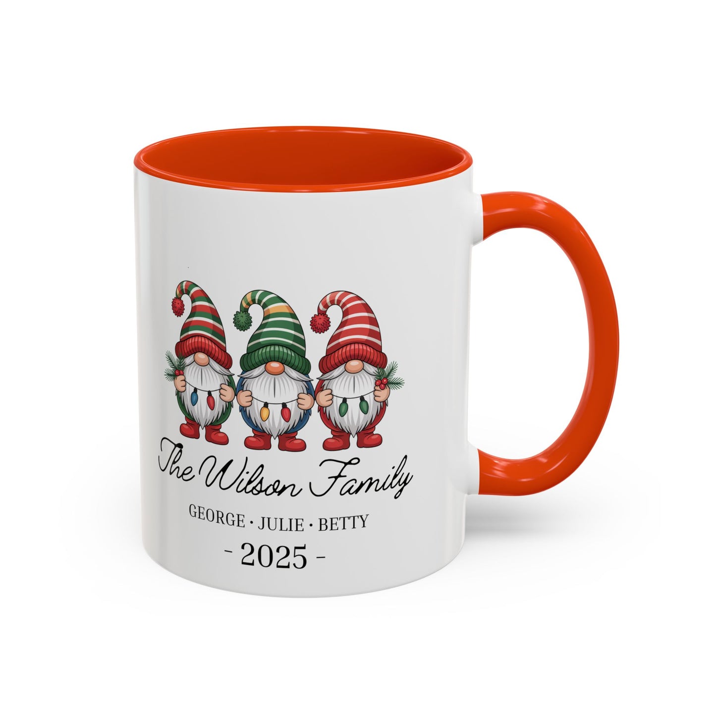gnome mug, Personalized Family Gnome Christmas Mug, Custom Family Name 2025 Coffee Cup, Cute Holiday Gift for Family, Christmas Gnome Mug Keepsake