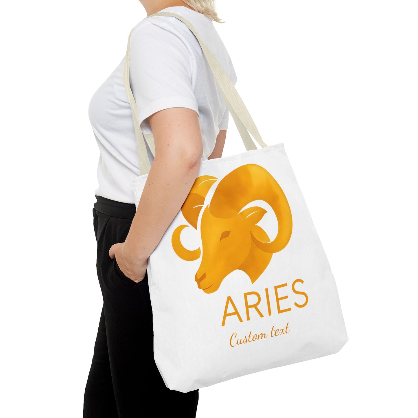Aries Zodiac Personalized Tote Bag, Artistic Tote Bag, Astrology Bag, Unique Tote Bag, Aries Birthday Gift