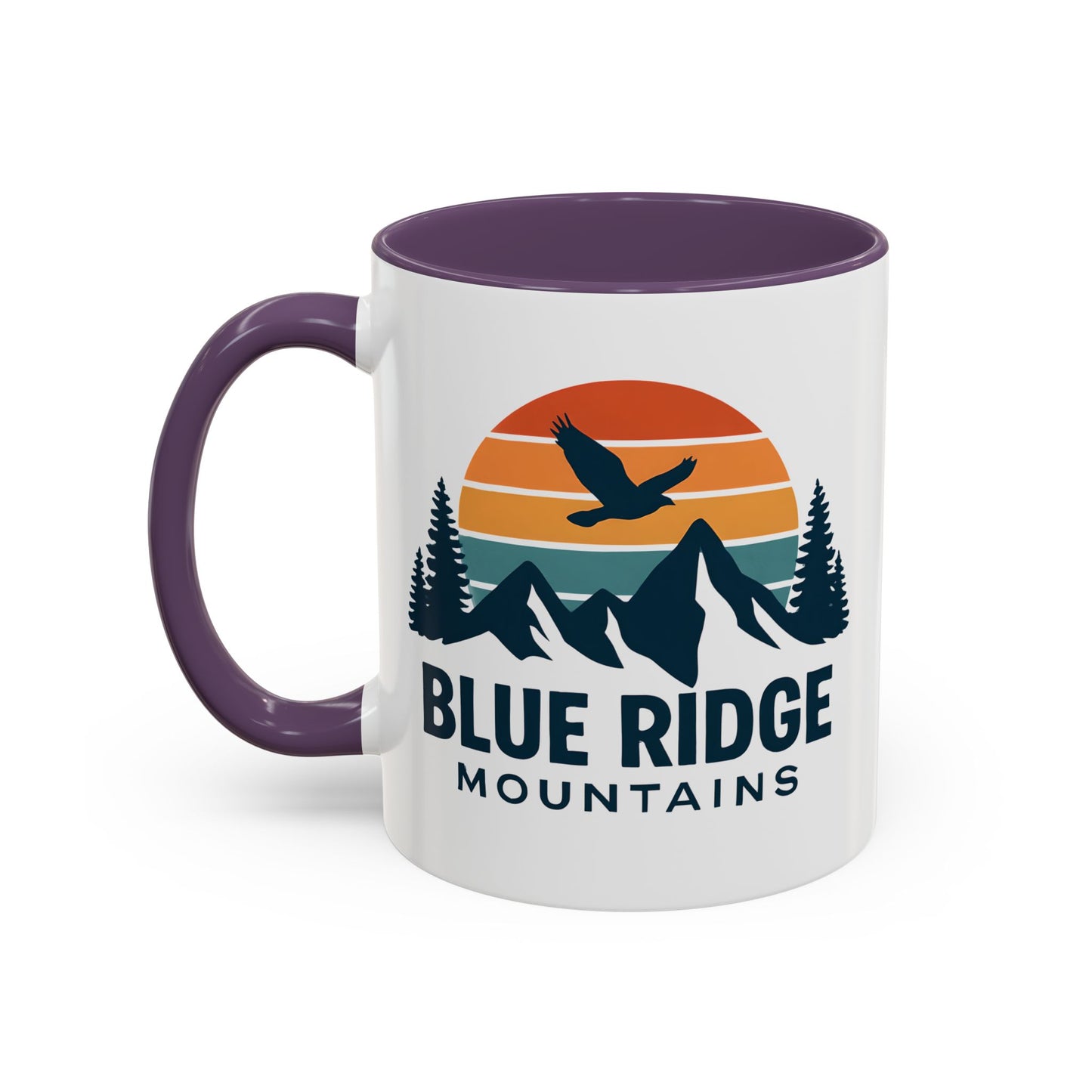 Blue Ridge Mountains Accent Coffee Mug, Appalachian Trail Mug, Smokey Mountains Souvenir, North Carolina Gift, Virginia Gift