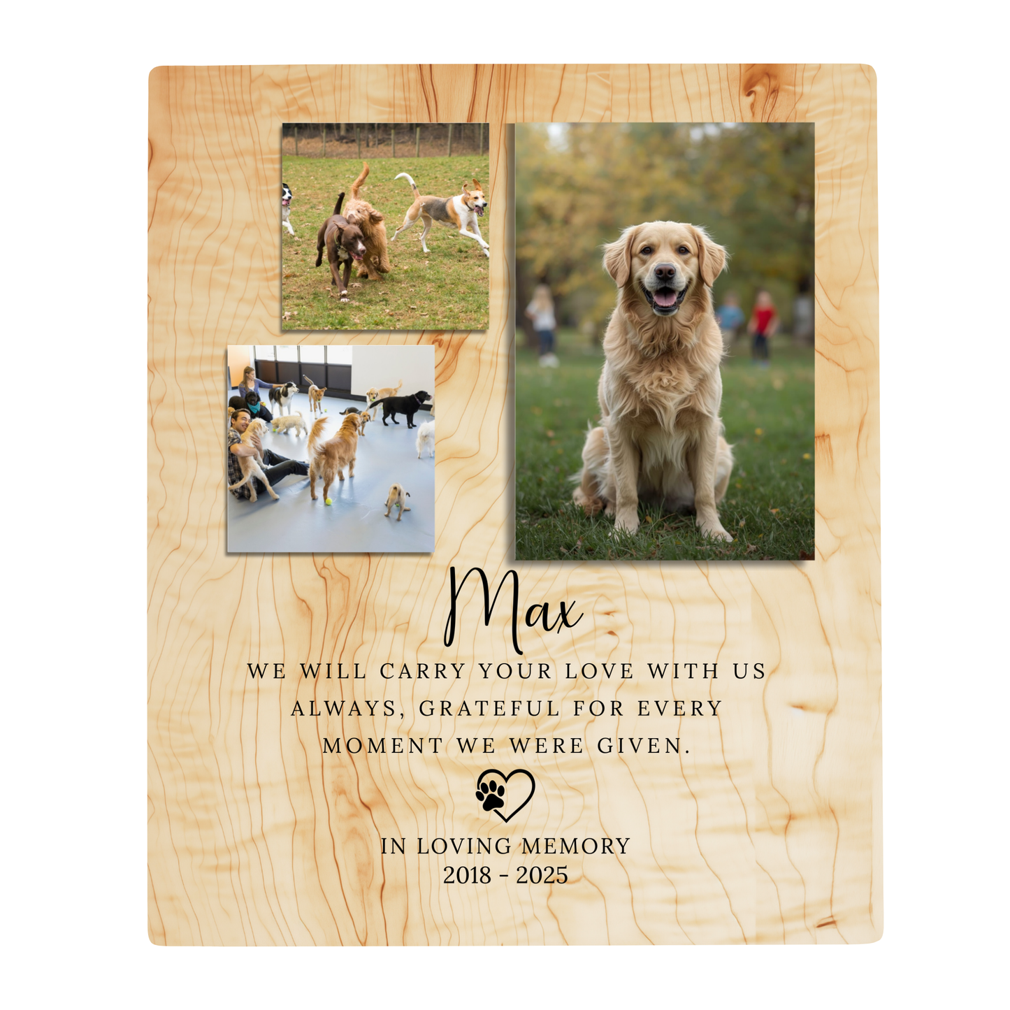 Pet Remembrance Gift - Pet Memorial Dog Memorial - Plaque - Vertical