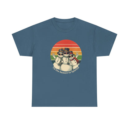 Vintage Snowman T-shirt, 'Tis the Season to Sparkle Shirt, Snowman Apparel, Funny Snowman, Cute Snowman Gift, Snowman Lover Gift, Snowman Gift for Her