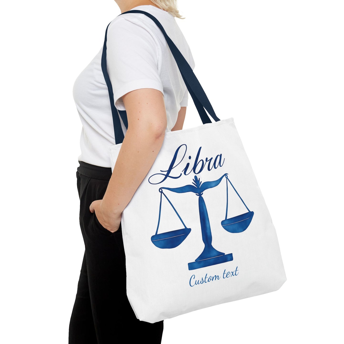 Libra Zodiac Personalized Tote Bag, Artistic Tote Bag, Astrology Lover Tote, Trendy Tote Bag, Unique Weekender Bag