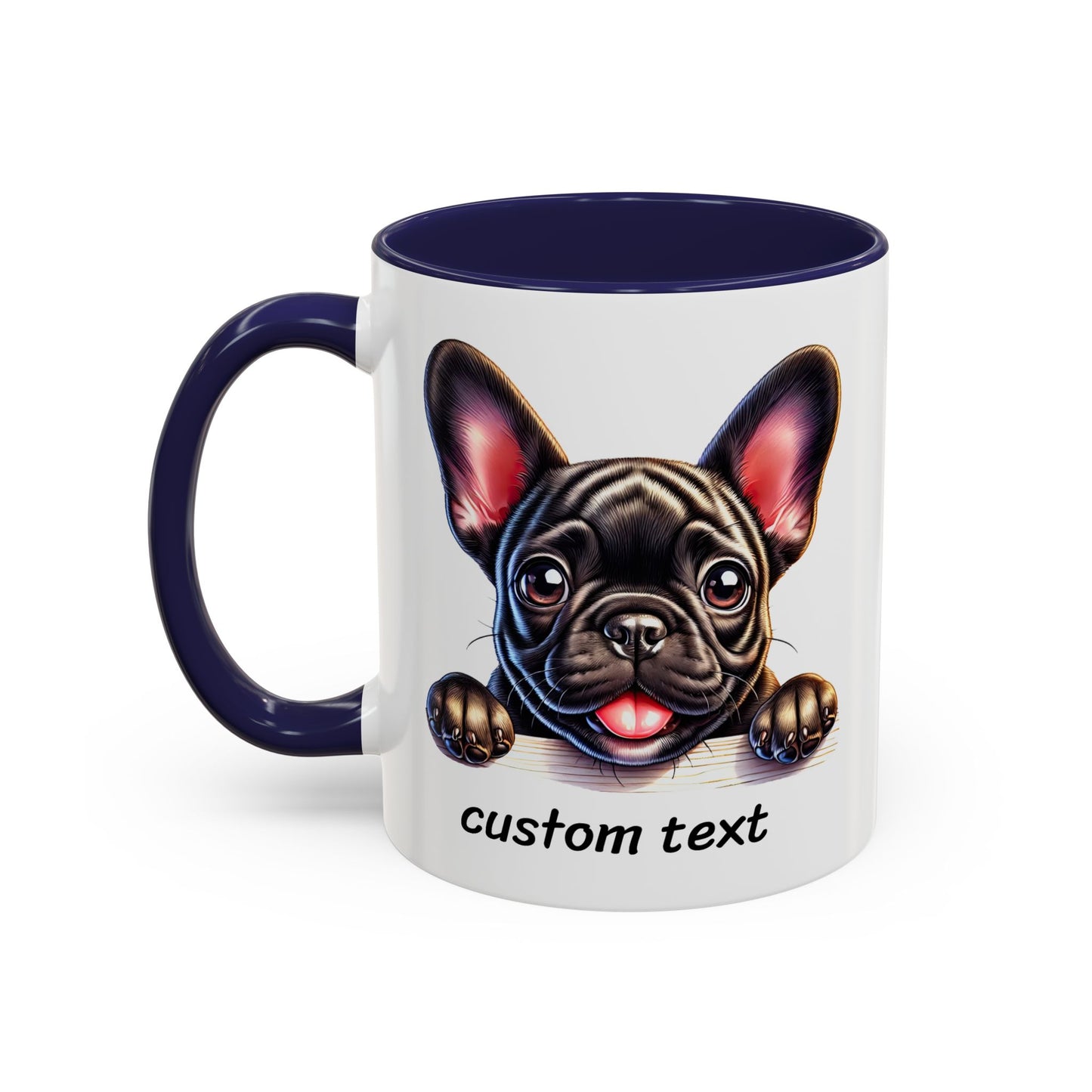 Funny Dog Lover French Bulldog Accent Mug - "Dog is Friendly, I am Not"