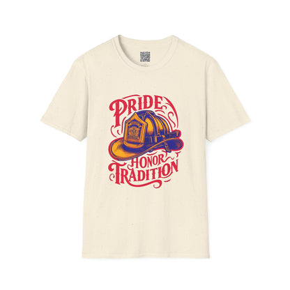 Firefighter Pride T-Shirt, Honor Tradition Tee, Unisex Softstyle Shirt, First Responder Gift, Fire Department Apparel