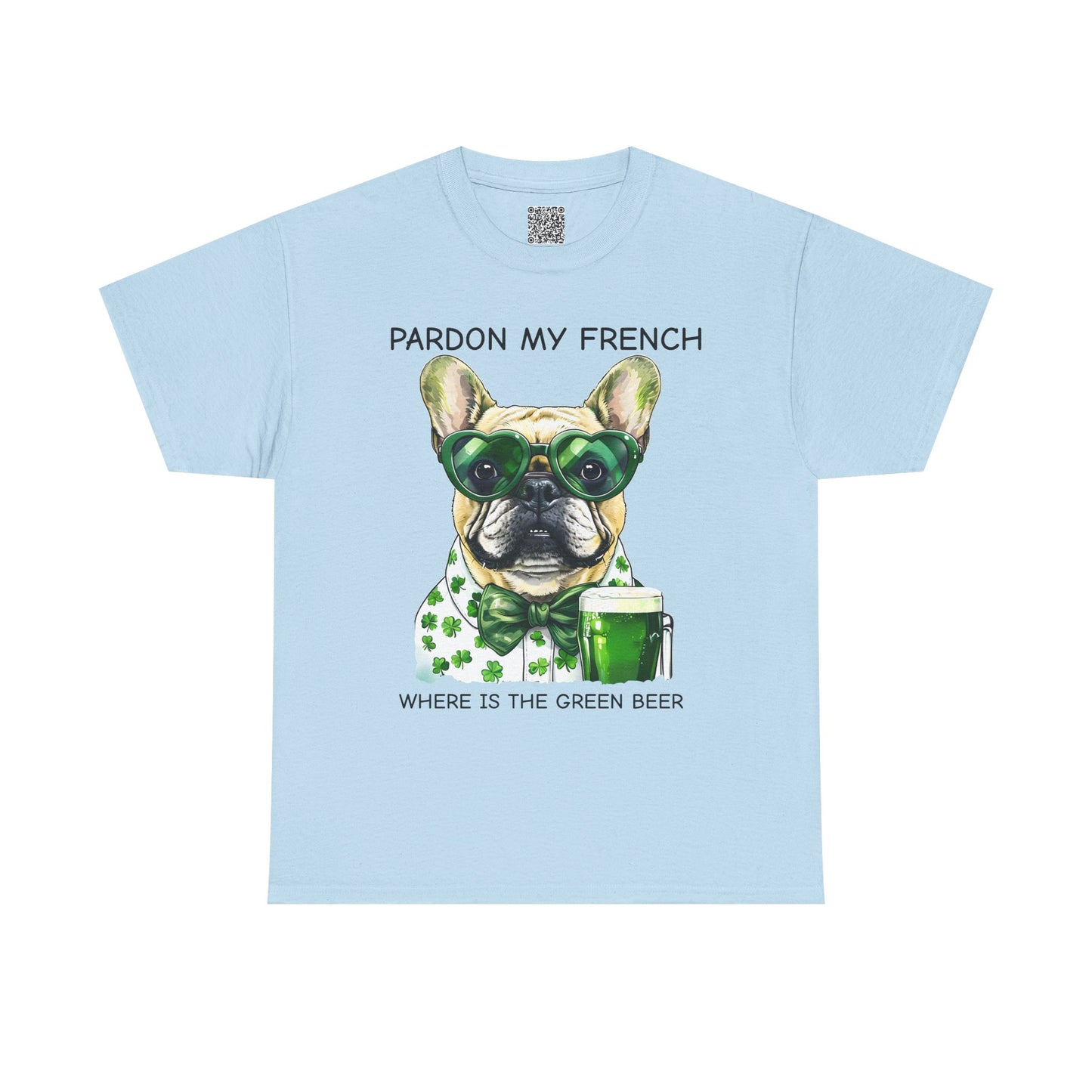 Lucky Paws St. Patricks Day Dog Lover Tee, Funny Green Beer French Bulldog Shirt