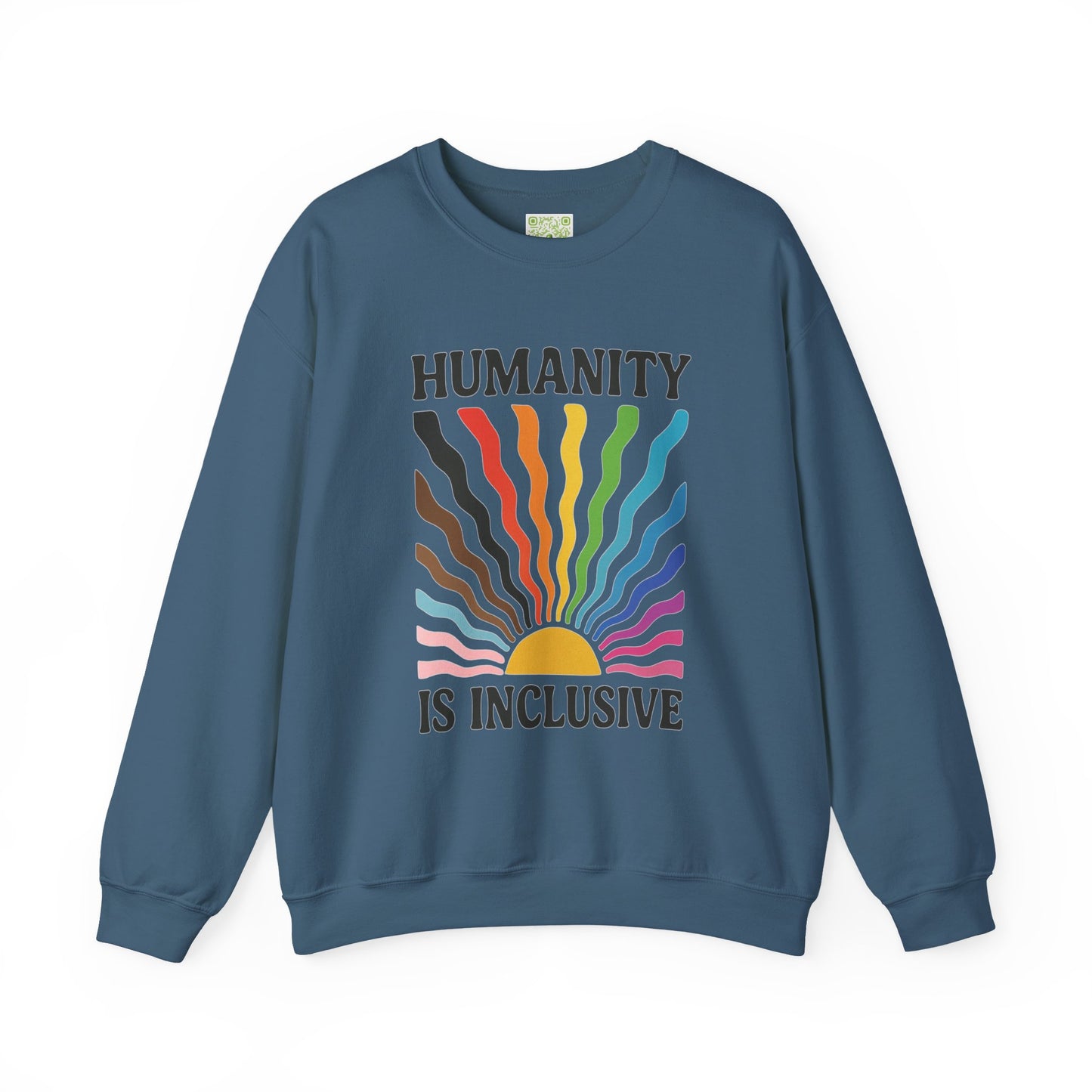 Pride Month Crewneck Sweatshirt, Humanity is Inclusive, LGBT Shirt, Lesbian Pride, Bisexual, Transgender, Equal Rights, pridemonth