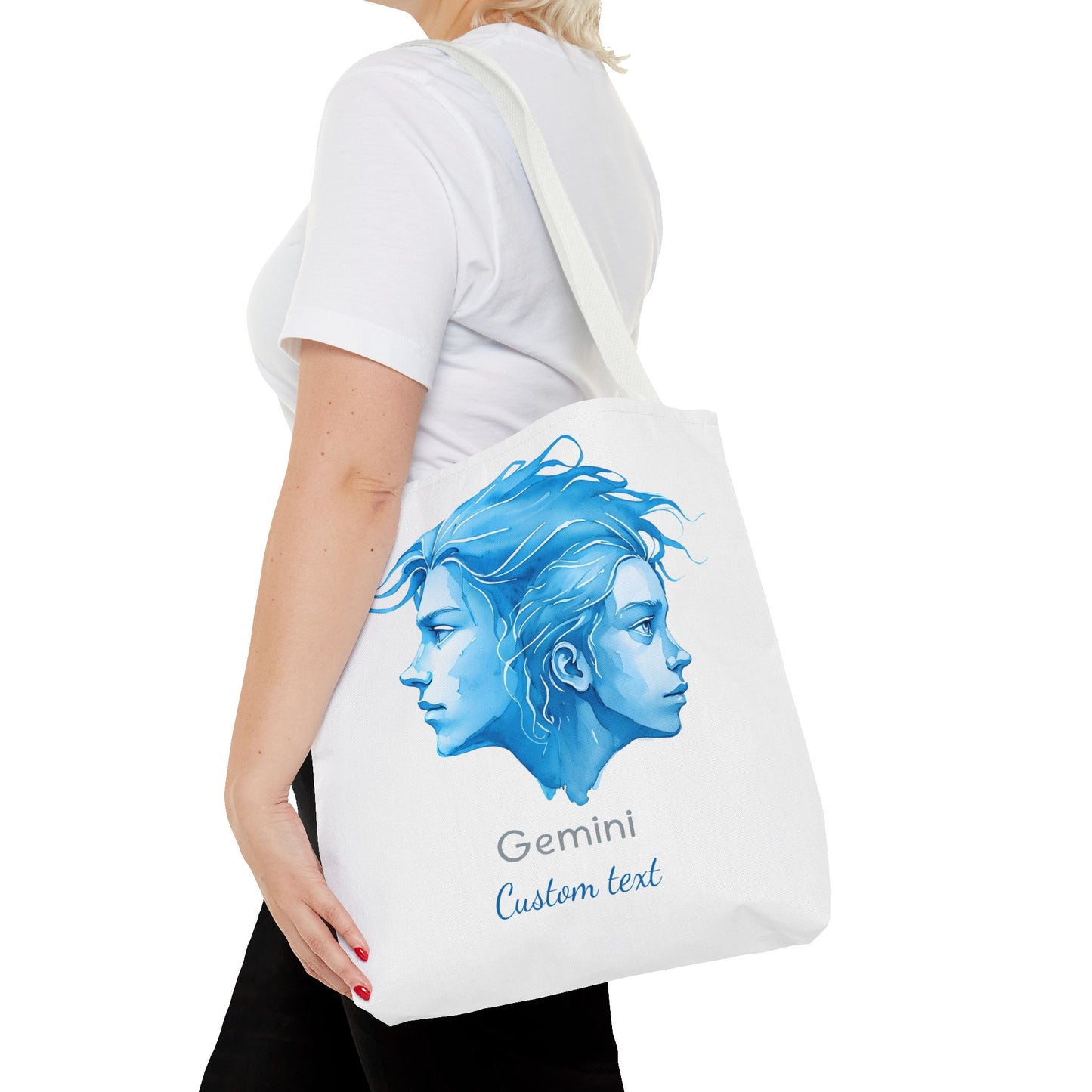 Gemini Zodiac Personalized Tote Bag, Astrology Lover Gift, Artistic Tote Bag, Gemini Birthday Gift, Trendy Tote
