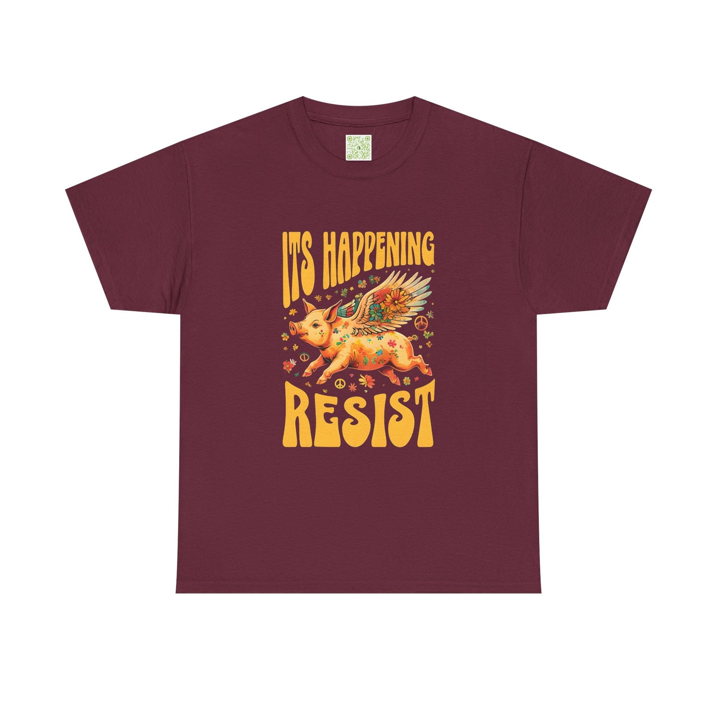 When Pigs Fly Resist Shirt, Flying Pig Tee, Pigs with Wings, Pig Lover Gift, Cute Pig Shirt, Pig Tshirt, Piglet