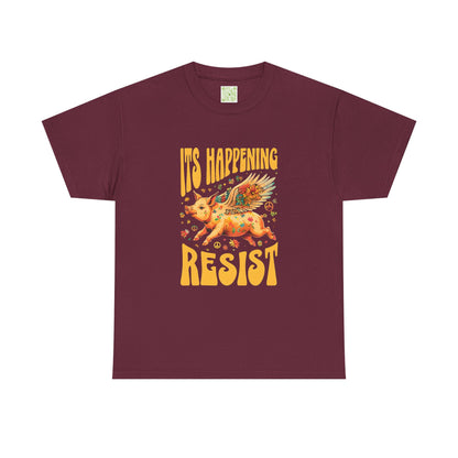 When Pigs Fly Resist Shirt, Flying Pig Tee, Pigs with Wings, Pig Lover Gift, Cute Pig Shirt, Pig Tshirt, Piglet