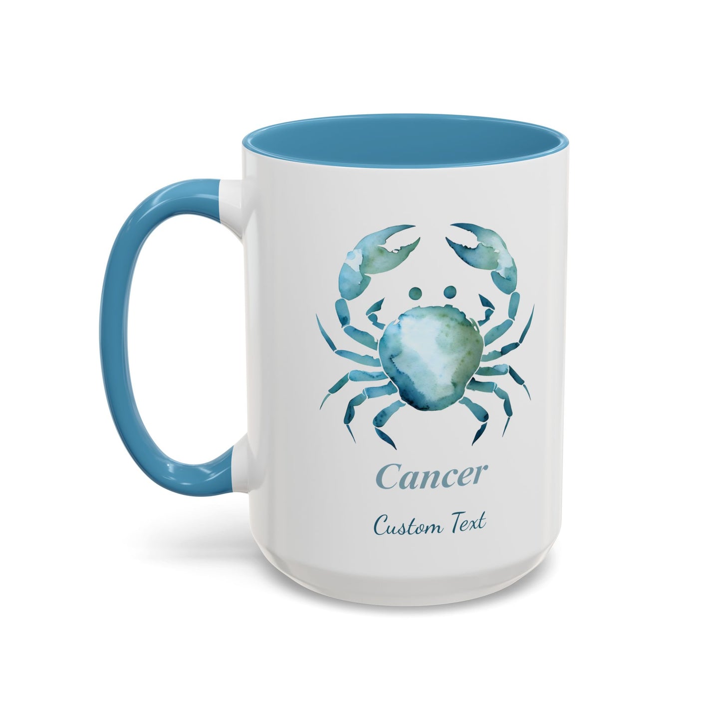 Personalized Cancer Zodiac Accent Coffee Mug, Zodiac Mug, Astrology Mug, Birth Month, Cancer Zodiac Gift, Custom Gift