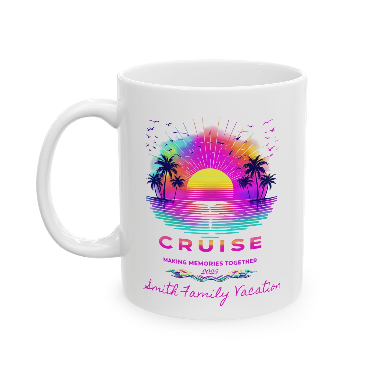 Personalized Cruise Mug, Enamel Cruise Ship Cup, Cruise Gift Ideas, Family Reunion Gift, Birthday Cruise, Cruise Cup