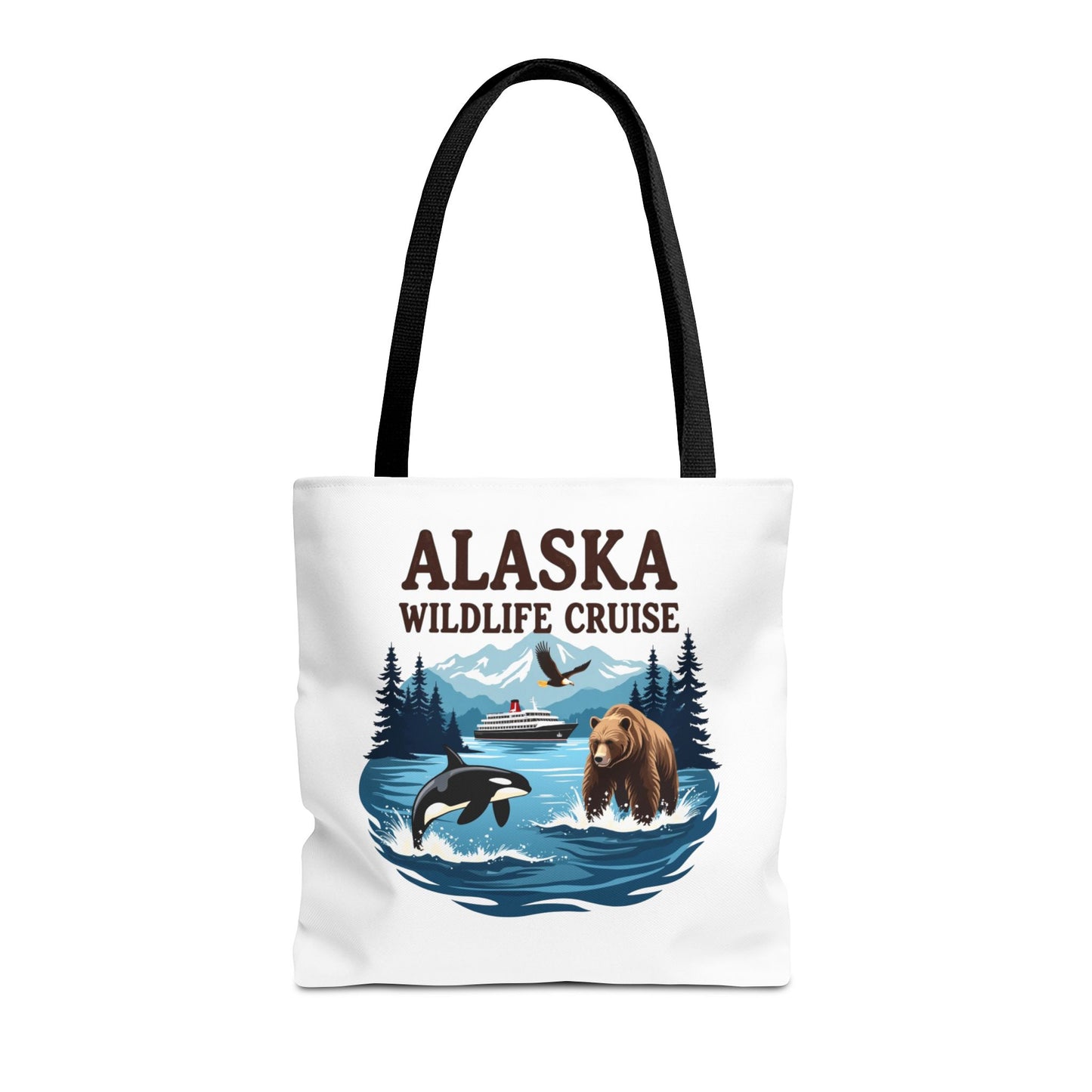 Alaska Wildlife Cruise Tote Bag, Adventure Lovers Gift, Cruise Squad 2025, Alaska Vacation Tote Bag, Alaskan Cruise Tote