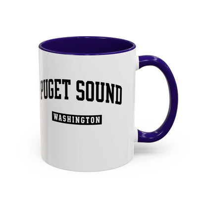 Seattle, Tacoma, Puget Sound Washington Accent Coffee Mug, Tacoma, Puget Sound Gift, Puget Sound WA, Washington Souvenir, Puget Sound Mug