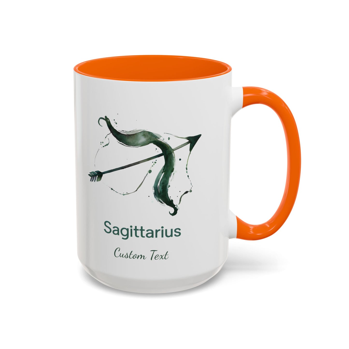 Personalized Sagittarius Accent Coffee Mug, Zodiac Mug, Astrology Mug, Custom Zodiac Gift, Birth Month, Sagittarius Zodiac Sign