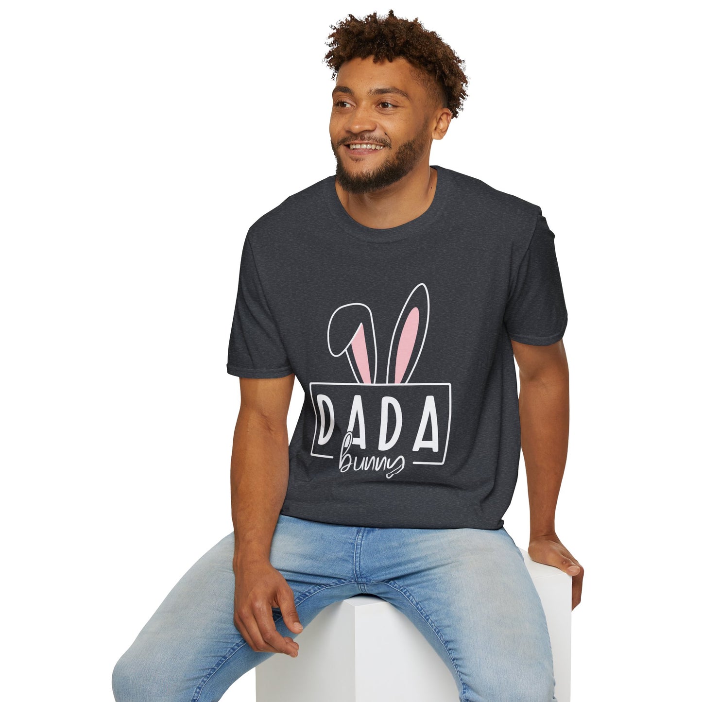 Dada Bunny Ears Unisex Softstyle T-Shirt - Cute Easter Apparel for Aunts