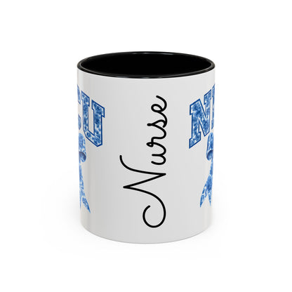 NICU Nurse Chinoiserie Accent Coffee Mug, Nurse Retirement Mug, NICU Nurse Mug, New Job Gift, Mug For NICU Nurse