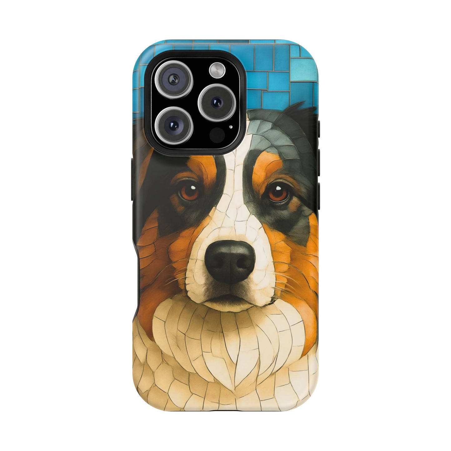 Australian Shepherd Mosaic Phone Case, iPhone Dog Case, Dog Lover Gift, Shepherd Dog Cover, Dog Phone Protector