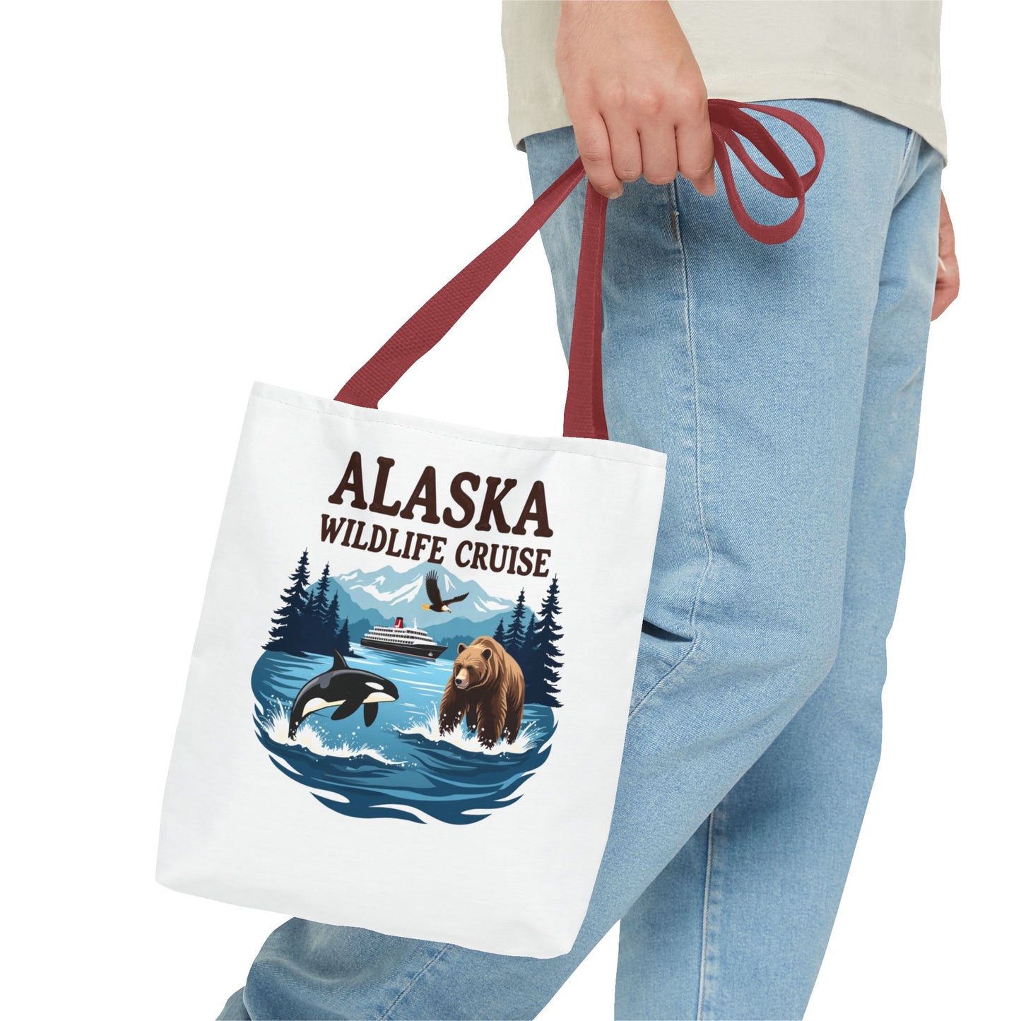 Alaska Wildlife Cruise Tote Bag, Adventure Lovers Gift, Cruise Squad 2025, Alaska Vacation Tote Bag, Alaskan Cruise Tote