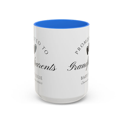 Promoted to Grandparents Mug, Pregnancy Announcement Coffee Cup, Baby Reveal Gift, New Grandparent Mug, Personalized Baby Announcement