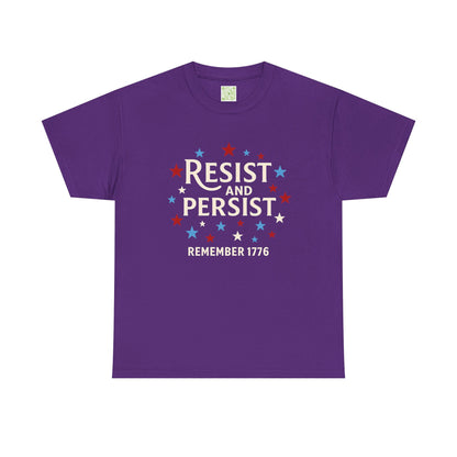 Resist and Persist Tee, Unisex Cotton, Fourth of July Shirt, Memorial Day Shirt, Patriotic Shirt, Freedom Shirt, USA Flag Tee