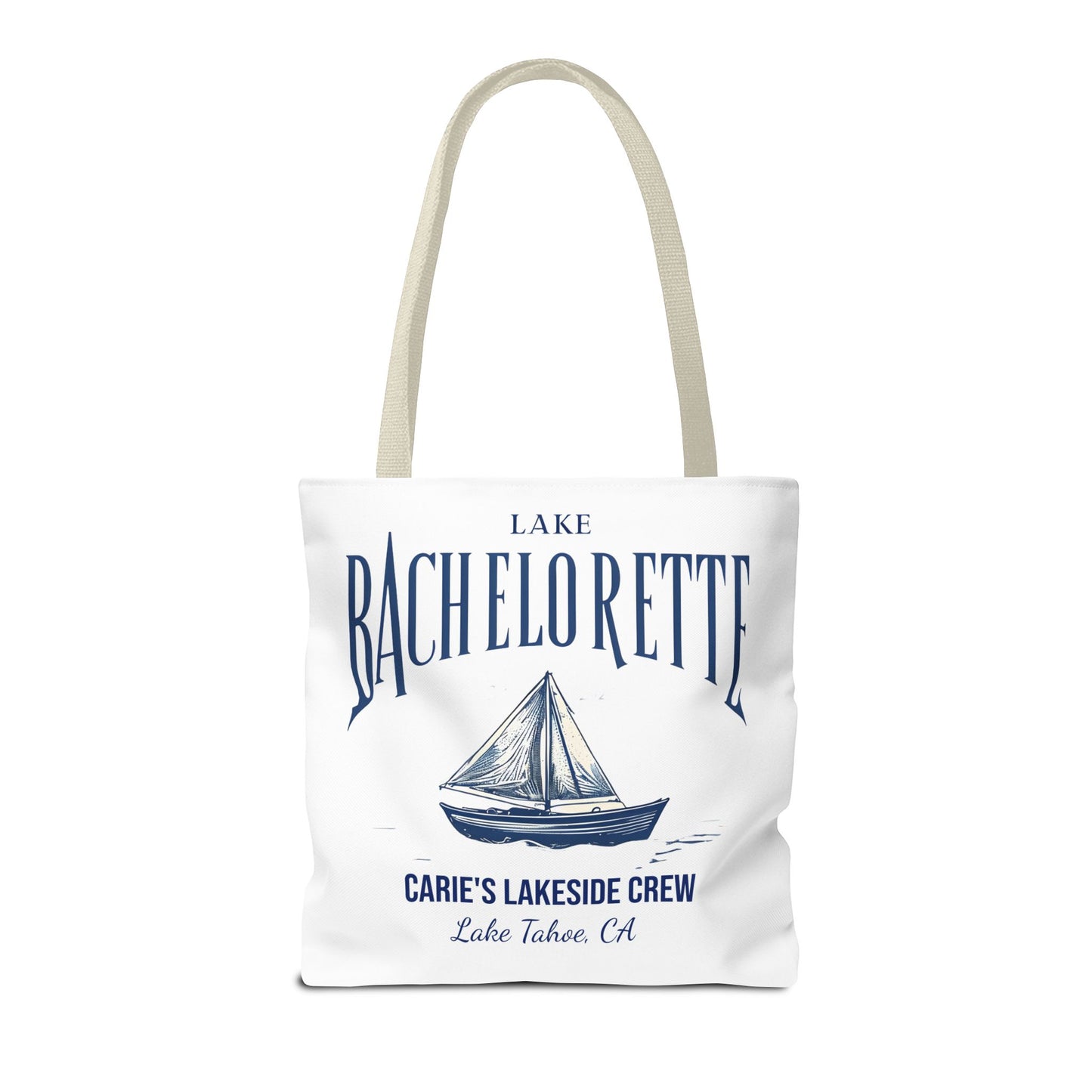 Let's Get Nauti Personalized Tote Bag, Bride Tote Bag, Bridesmaid Tote Bag, Hen Party Favors, Bride Tribe, Lake Bachelorette