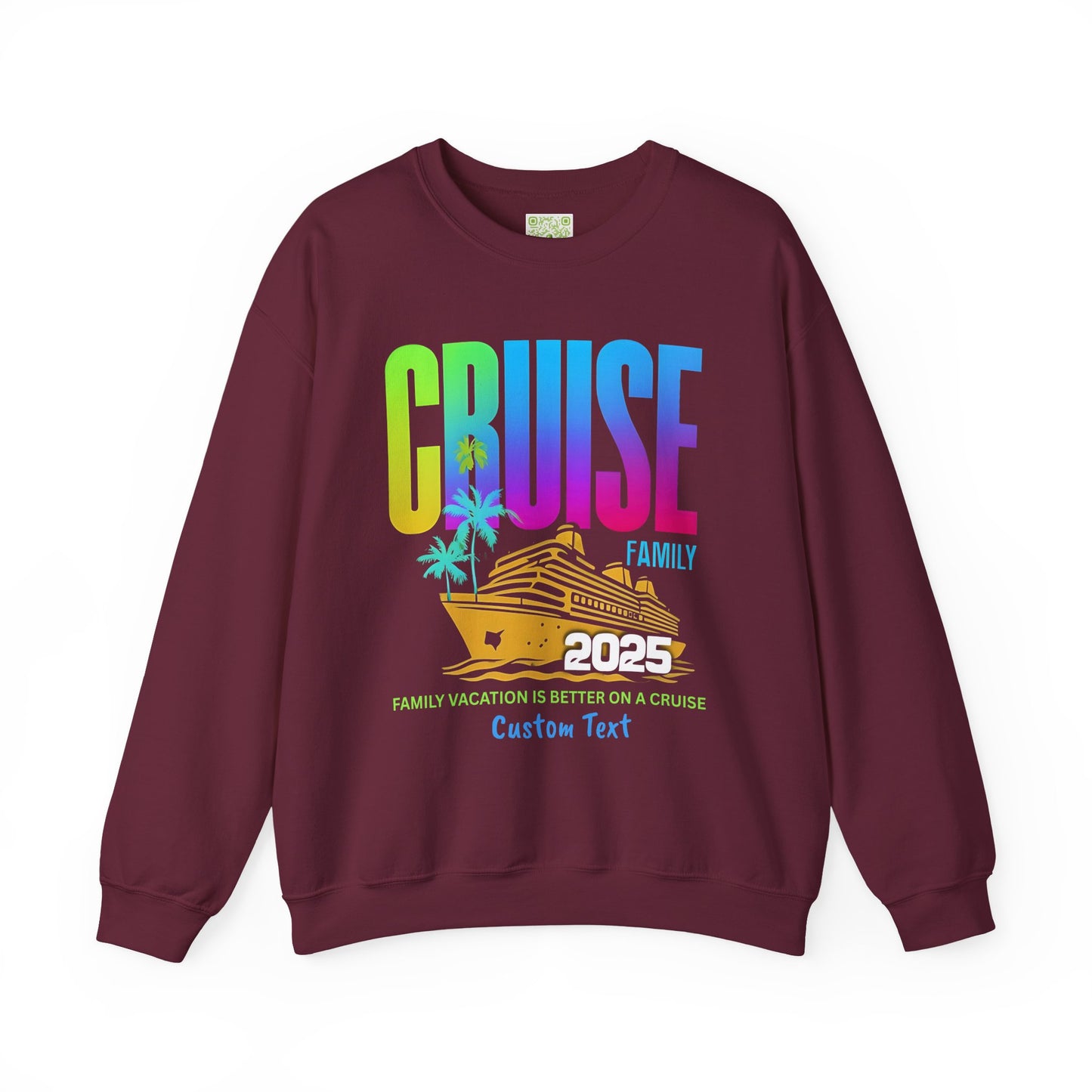 Family Cruise 2025 Sweatshirt, Vibrant Vacation Crewneck, Cruise Shirts, Matching Shirts, Custom Family Shirt