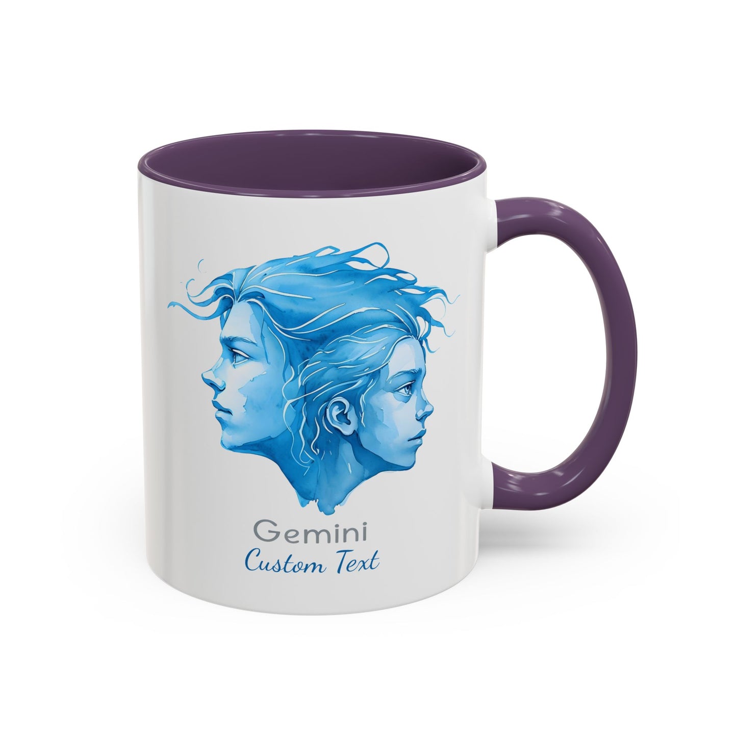 Personalized Gemini Accent Coffee Mug, Zodiac Mug, Astrology Mug, Gemini Birthday Gift, Gemini Zodiac Gift, Custom Zodiac Gift