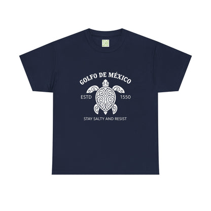 Gulf of Mexico Turtle Cotton Tee, Golfo de Mexico, Stay Salty Shirt, Sea Turtle Shirt, Turtle Shirt, Conversation Starter