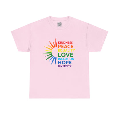 LGBTQ Pride Tee, Kindness Peace Equality Love Inclusion Hope Diversity, LGBT TShirt, Pride Outfit