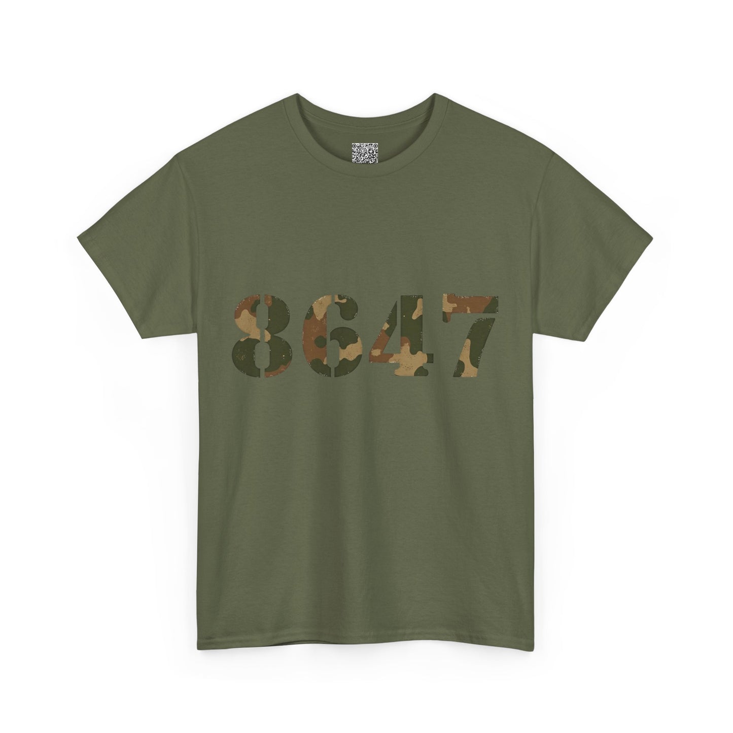 Camo 8647 Graphic Tee, 8647 Shirt, Casual Unisex Cotton, Outdoor Adventures, Streetwear, Gift for Him, Gift for Her, 86 Number 47