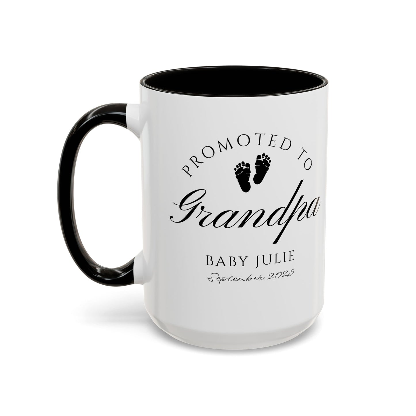 Promoted to Grandpa Mug, Personalized New Grandpa Gift 2025, Custom Baby Announcement Coffee Cup, Pregnancy Reveal for Grandfather, First Grandchild Gift