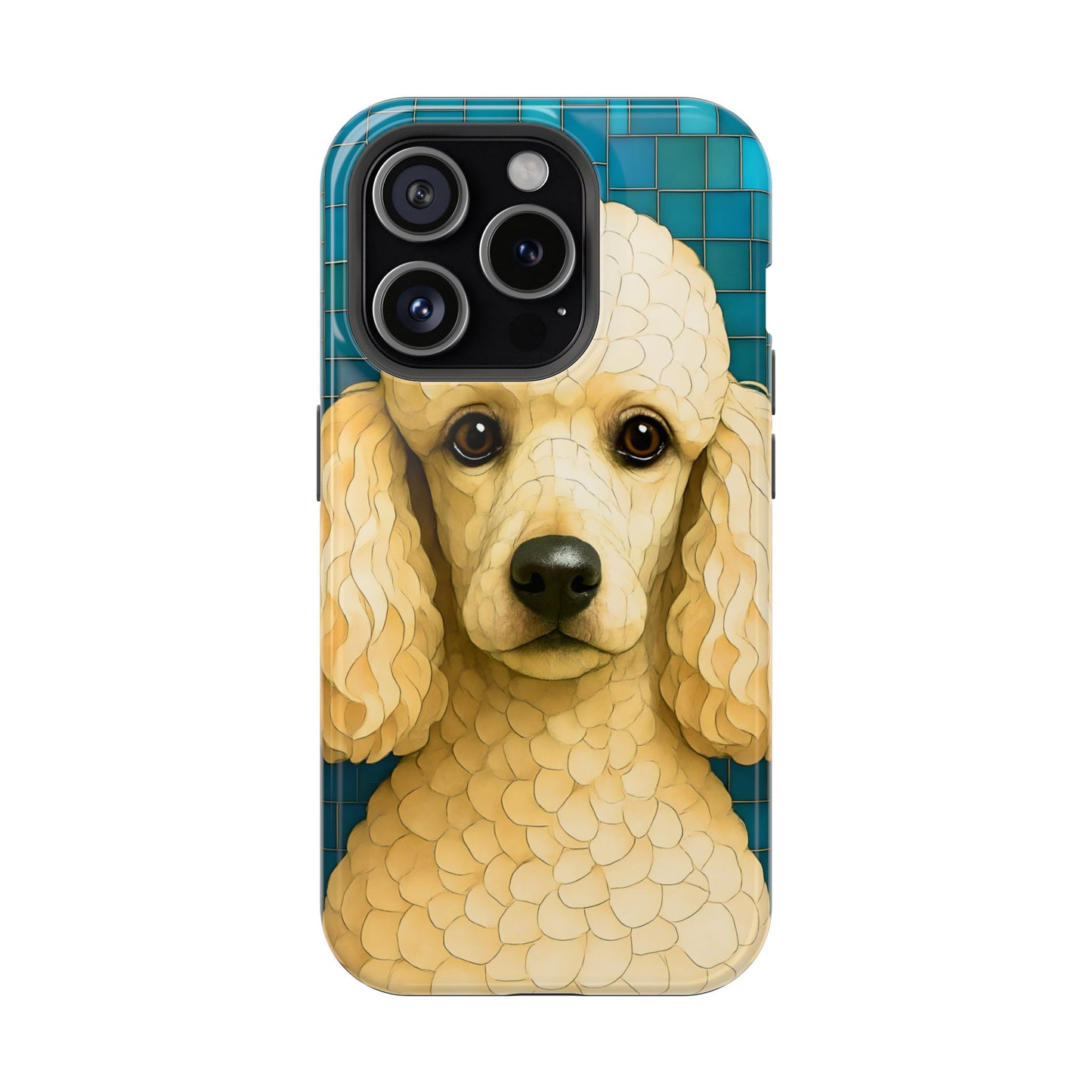 Poodle Mosaic Phone Case, White Poodle Case, Black Poodle Phone Cover, Dog iPhone Case, Dog Lover Gift