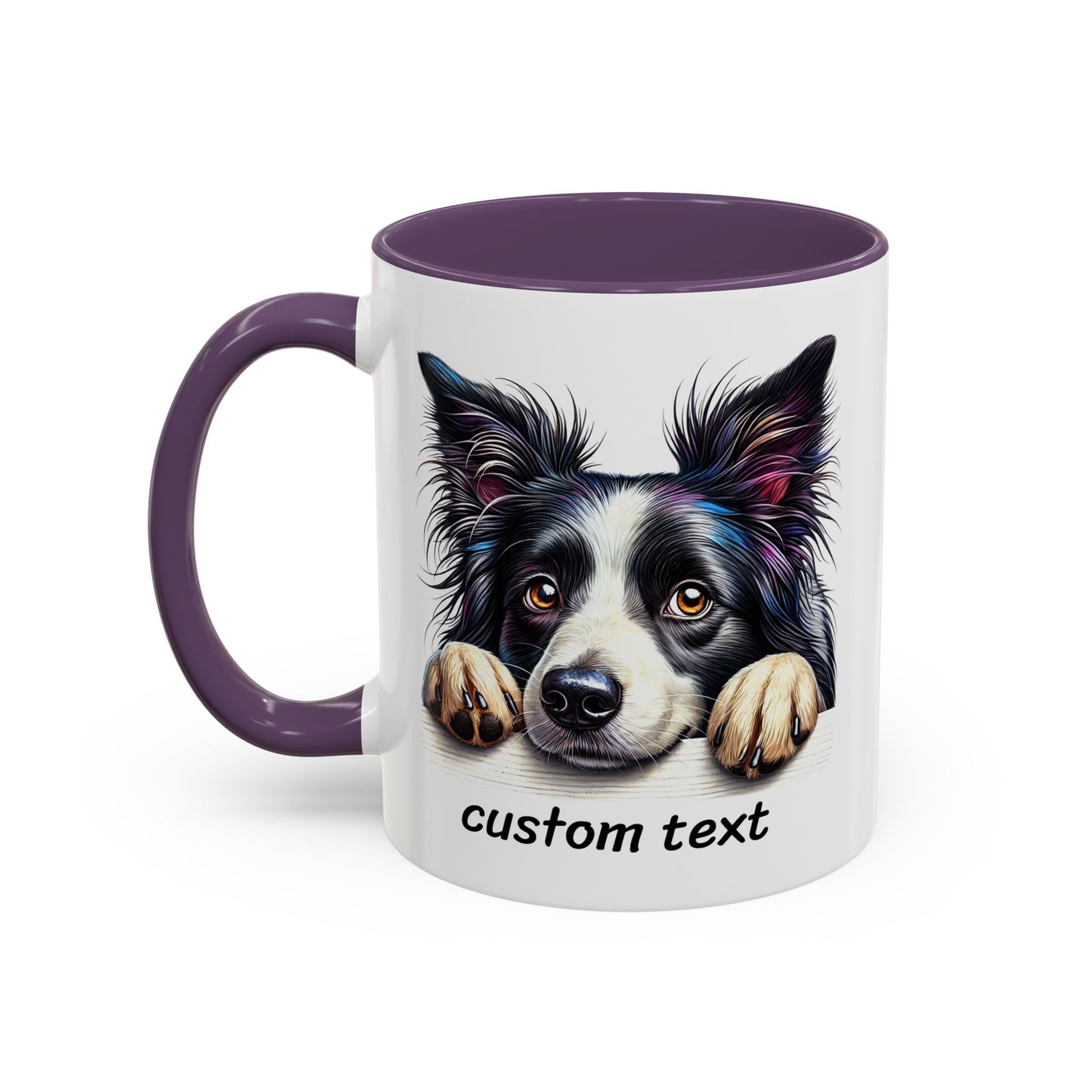 Funny Dog Lover Border Collie Accent Mug - "Dog is Friendly, I am Not"