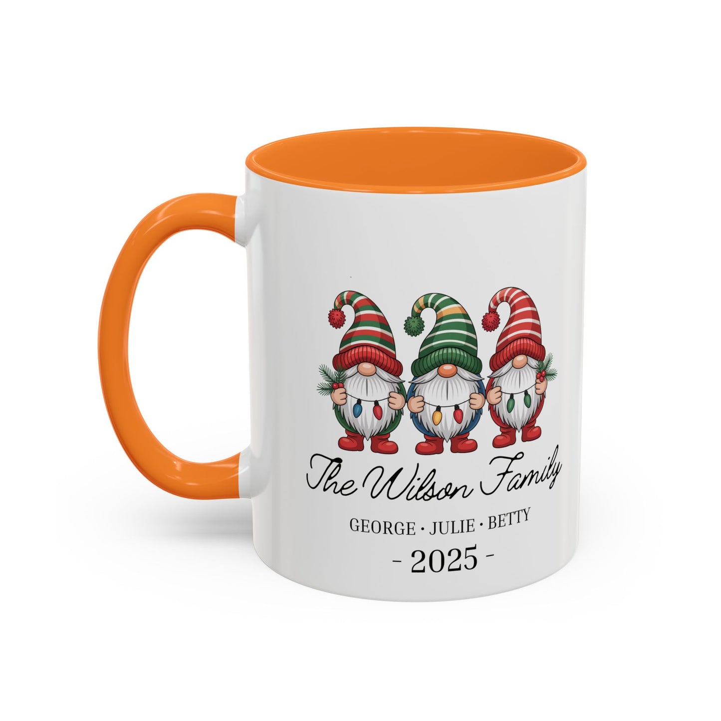 gnome mug, Personalized Family Gnome Christmas Mug, Custom Family Name 2025 Coffee Cup, Cute Holiday Gift for Family, Christmas Gnome Mug Keepsake