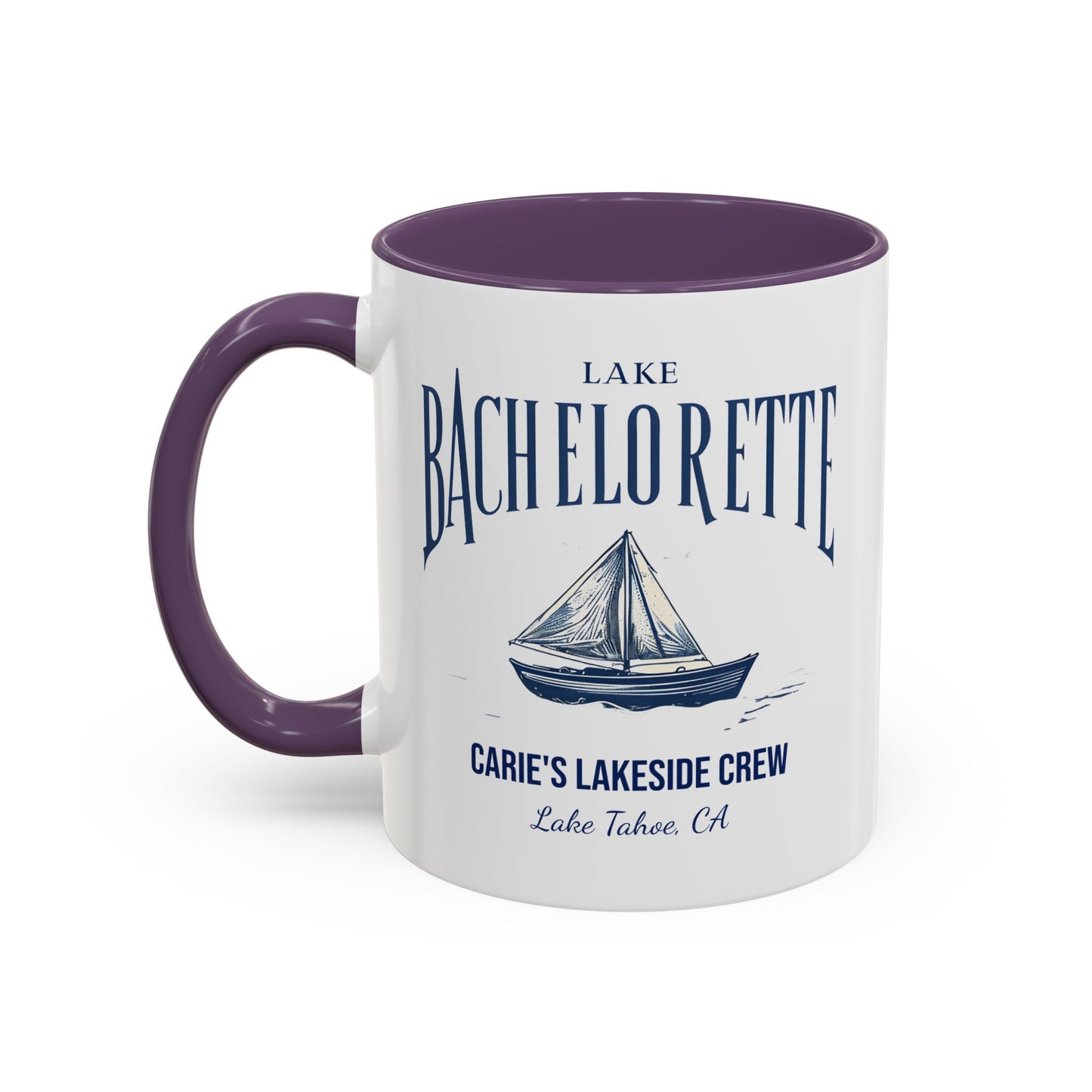 Let's Get Nauti Personalized Accent Coffee Mug, Sail Boat Hen Party Favor, Bachelorette Cruise, Bride Tribe, Camp Bach Gift