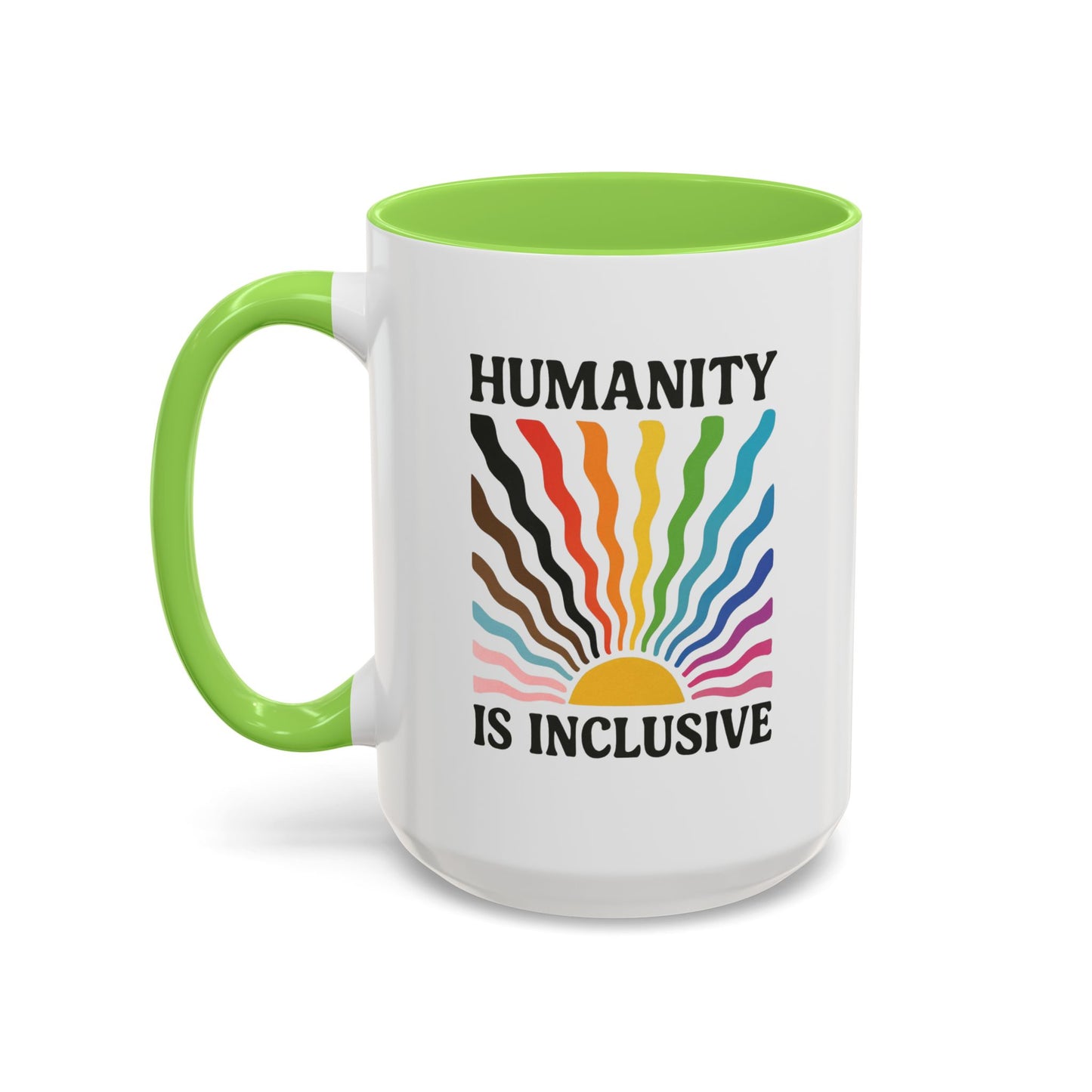 Pride Month Inclusive Humanity Coffee Mug, Pridemonth Merch, Bisexual Mug, Queer Mug, LGBT Mug, Lesbian Pride Mug