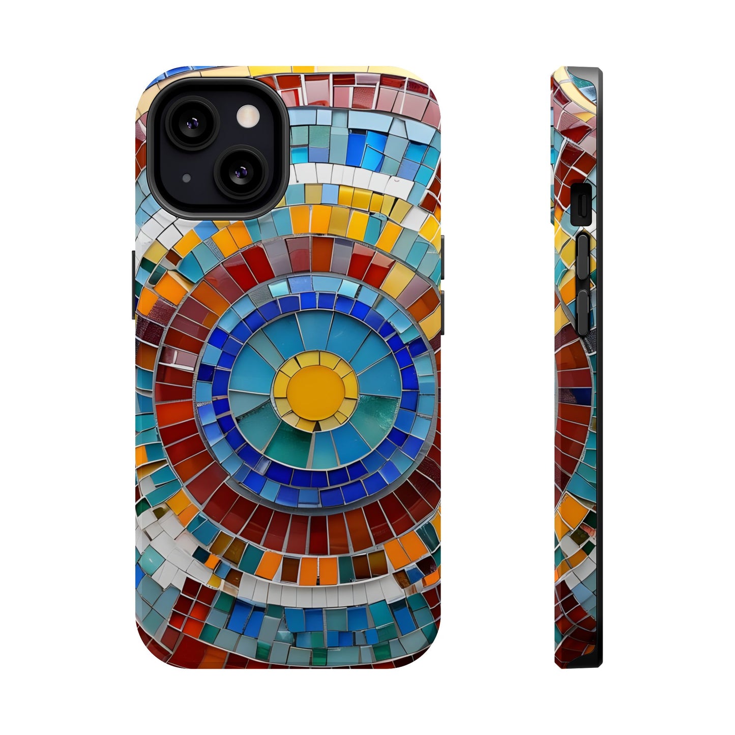 Vibrant Mosaic  iPhone Case - Colorful iPhone Cover, Unique Phone Accessory, MegSafe iPhone cover
