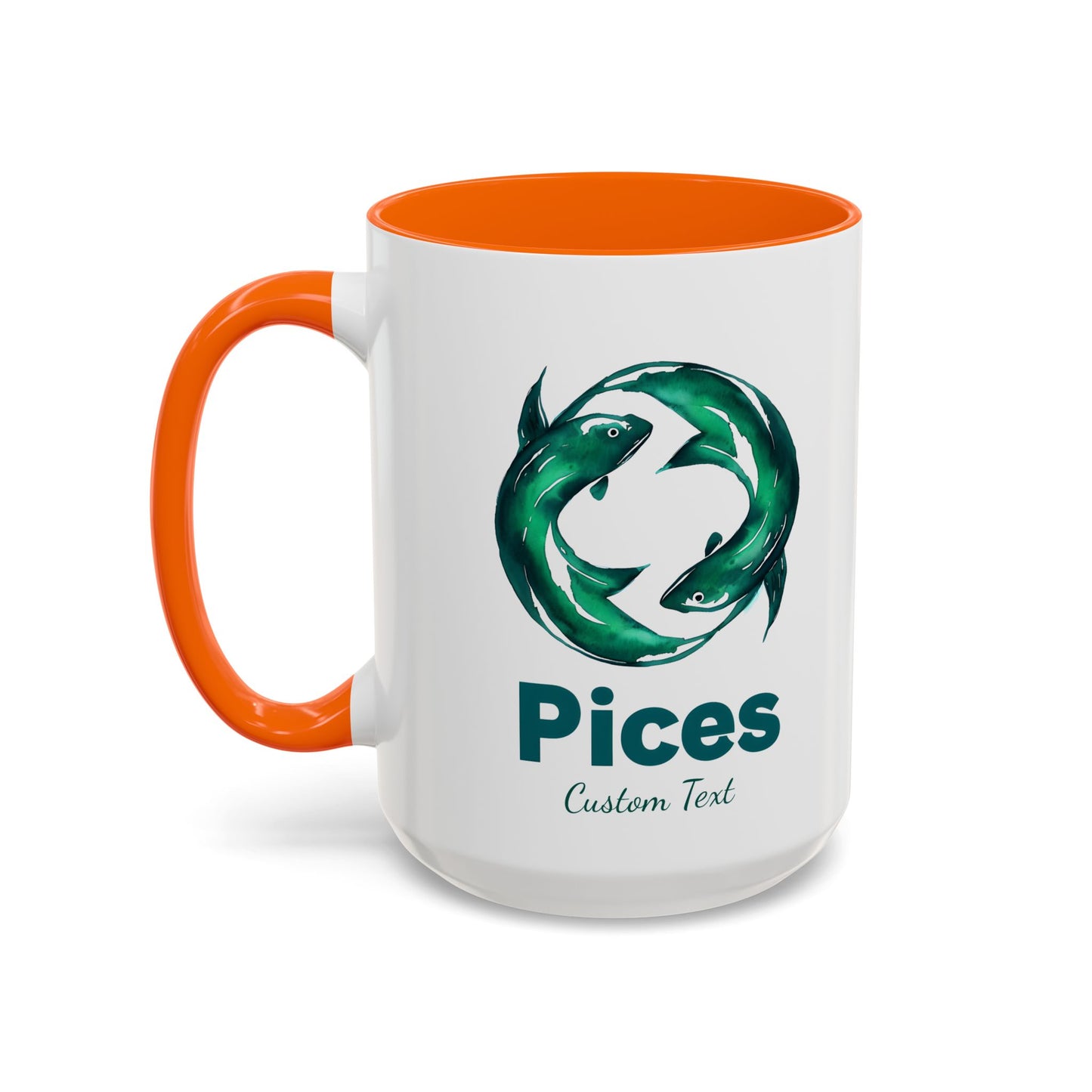 Personalized Pisces Accent Coffee Mug, Zodiac Mug, Astrology Mug, Zodiac Sign Mug, Custom Zodiac Gift, Pisces Birthday Gift