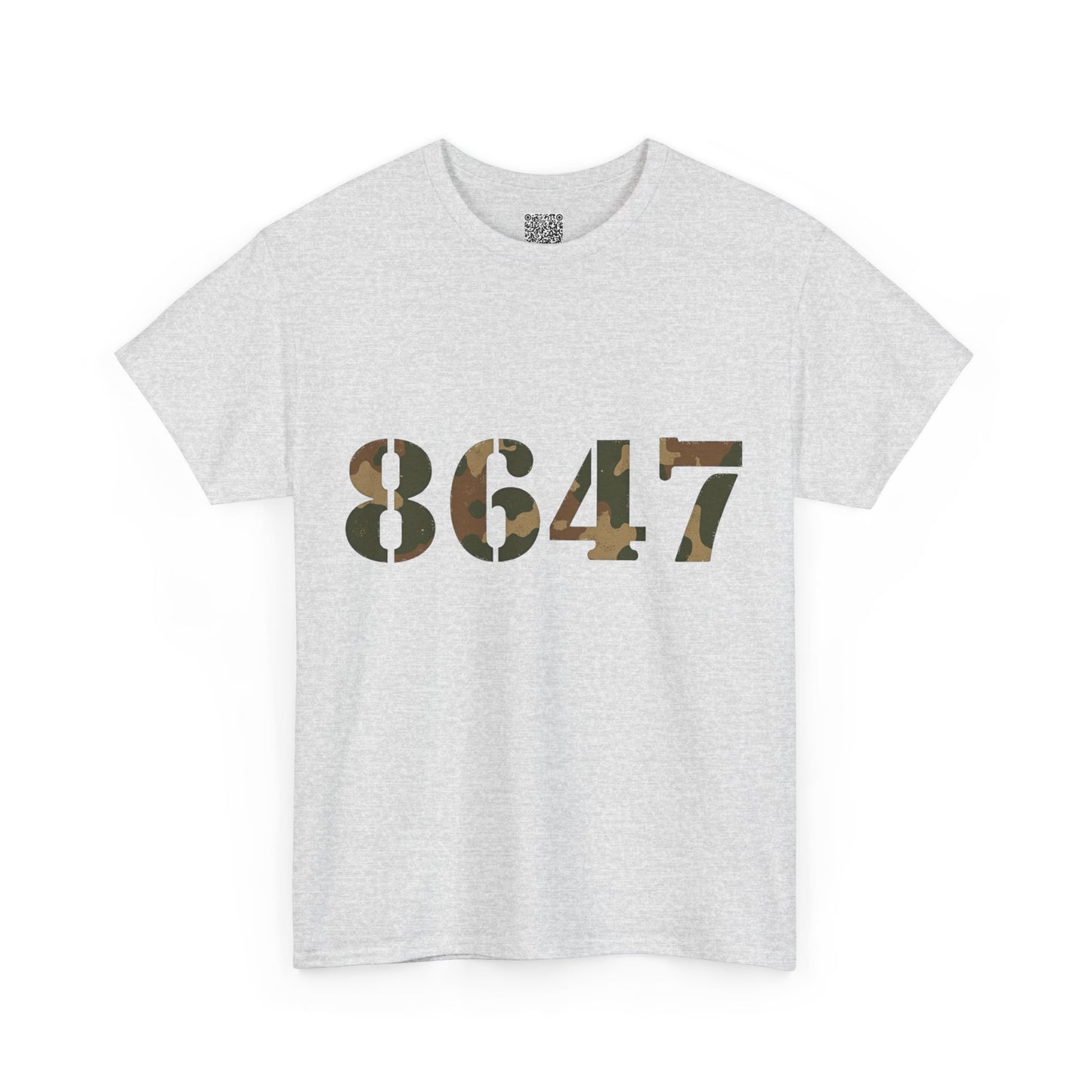 Camo 8647 Graphic Tee, 8647 Shirt, Casual Unisex Cotton, Outdoor Adventures, Streetwear, Gift for Him, Gift for Her, 86 Number 47