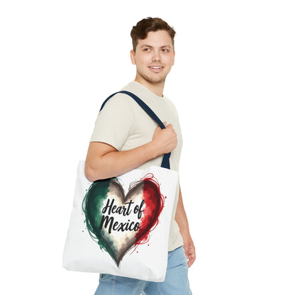 Heart of Mexico Tote Bag, Hispanic Heritage Bag, Mexican Pride Tote, Mexican Culture Bag, Brown Pride, Weekender Bag