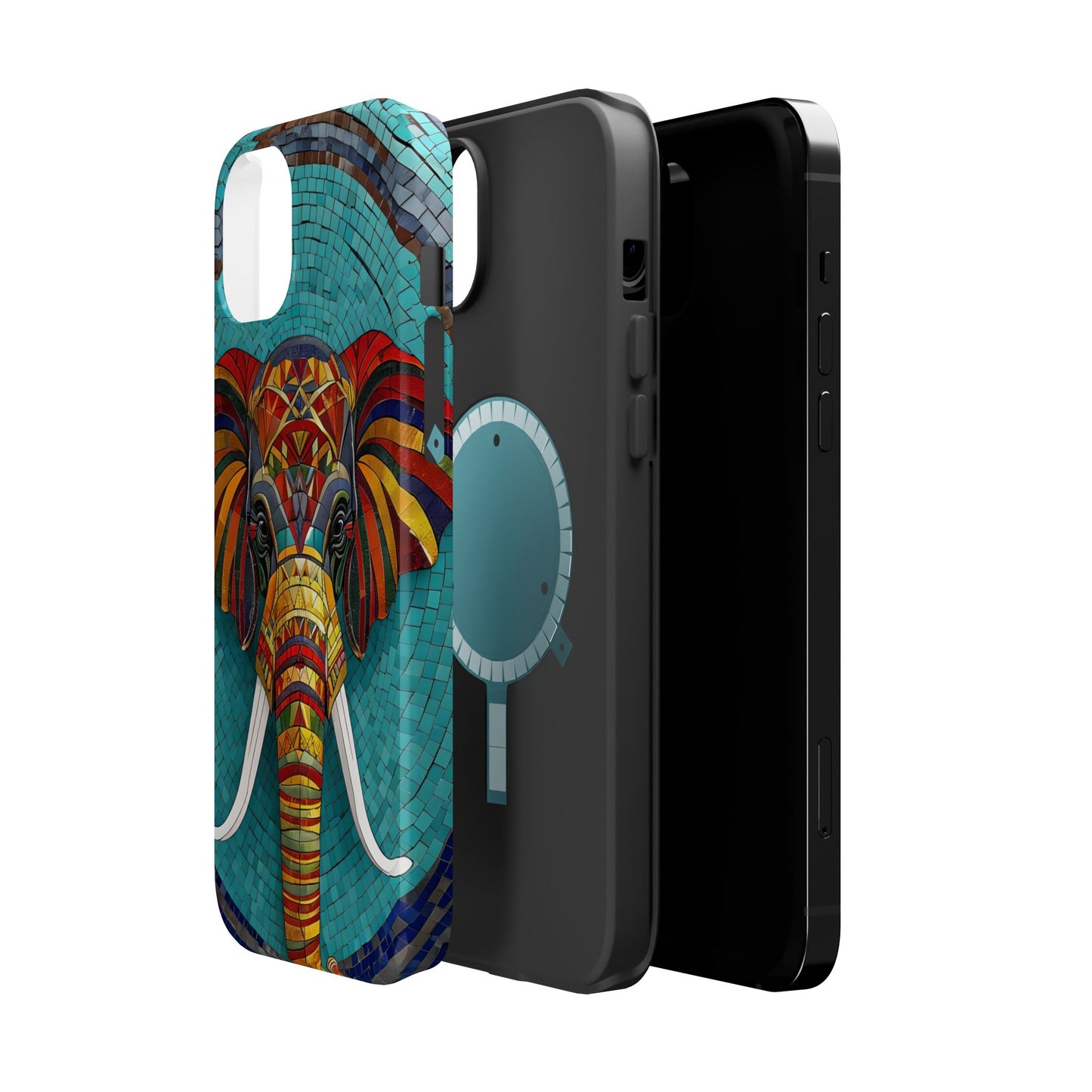 Artistic Elephant Phone Case, Elephant Case, Trendy iPhone Case, Elephant Lover Gift, Unique iPhone Case, Mosaic Design