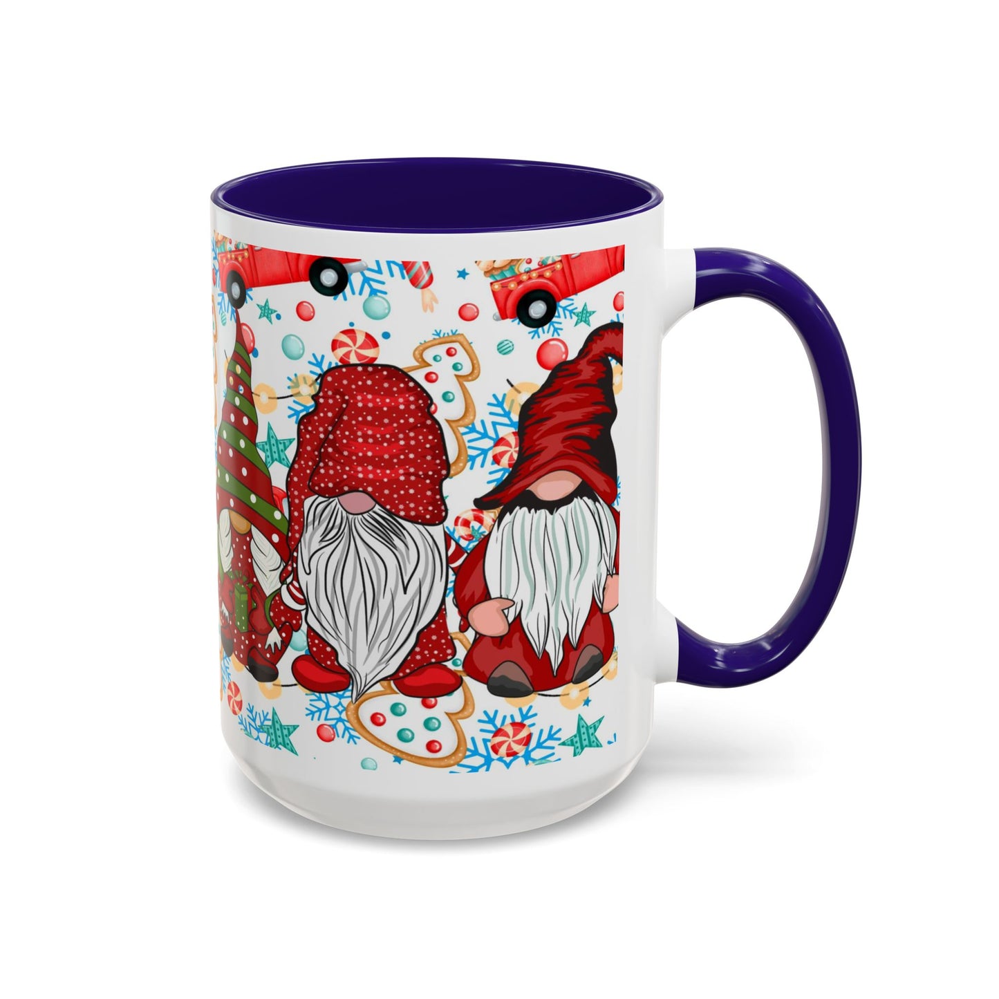 Gingerbread Christmas Gnome Mug with Cookies and Candy, Cute Holiday Coffee Cup, Festive Gnome Lover Gift, Winter Hot Cocoa Mug, Holiday Kitchen Drinkware