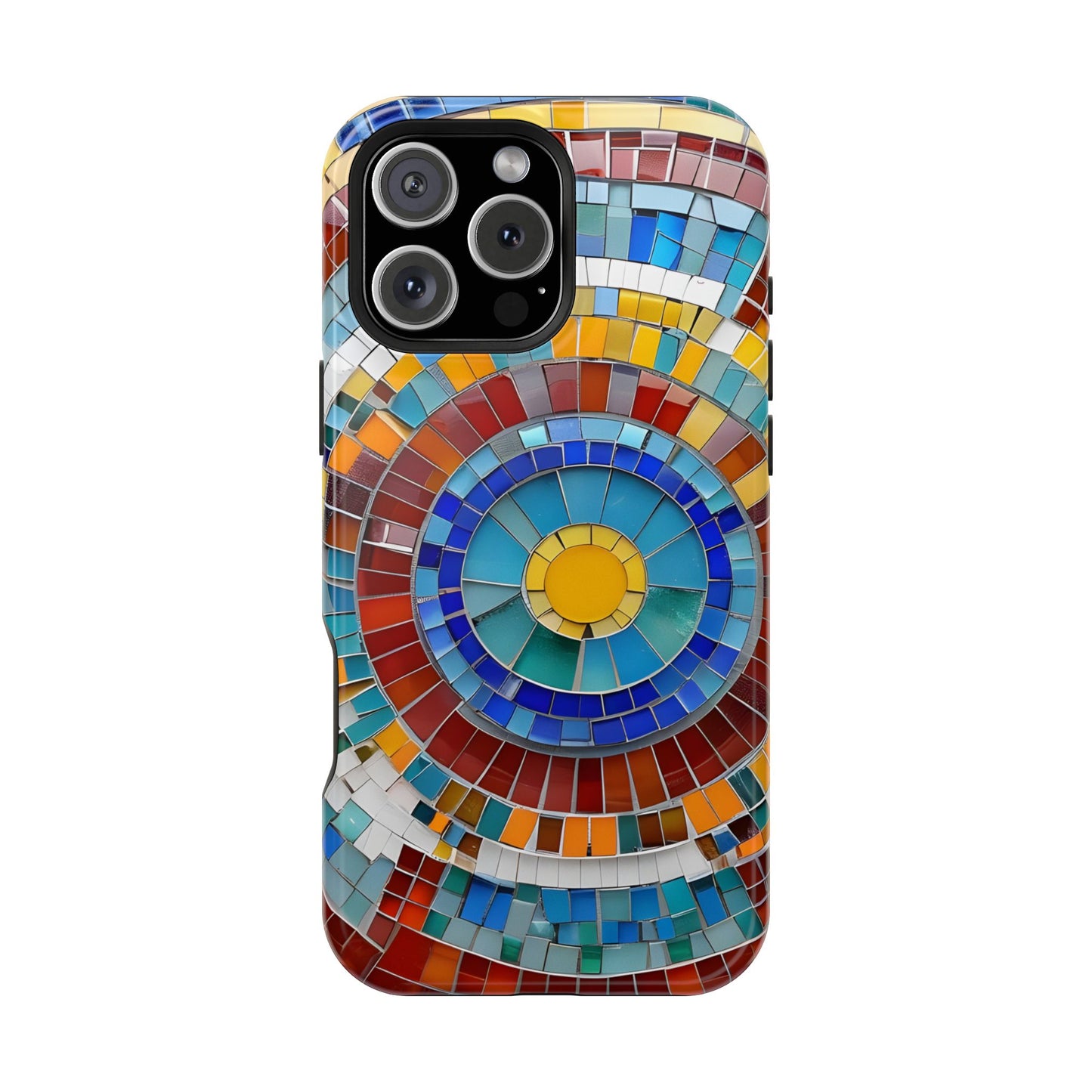 Vibrant Mosaic  iPhone Case - Colorful iPhone Cover, Unique Phone Accessory, MegSafe iPhone cover