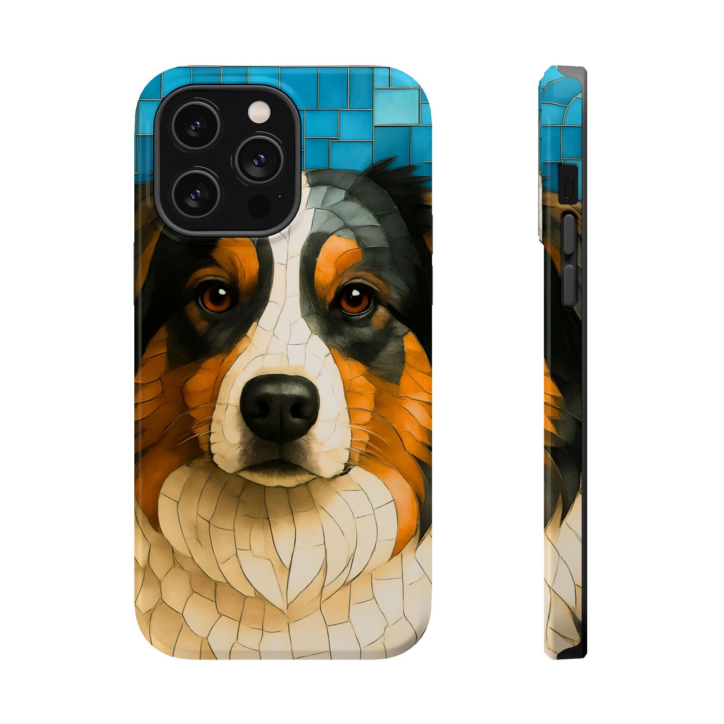 Australian Shepherd Mosaic Phone Case, iPhone Dog Case, Dog Lover Gift, Shepherd Dog Cover, Dog Phone Protector