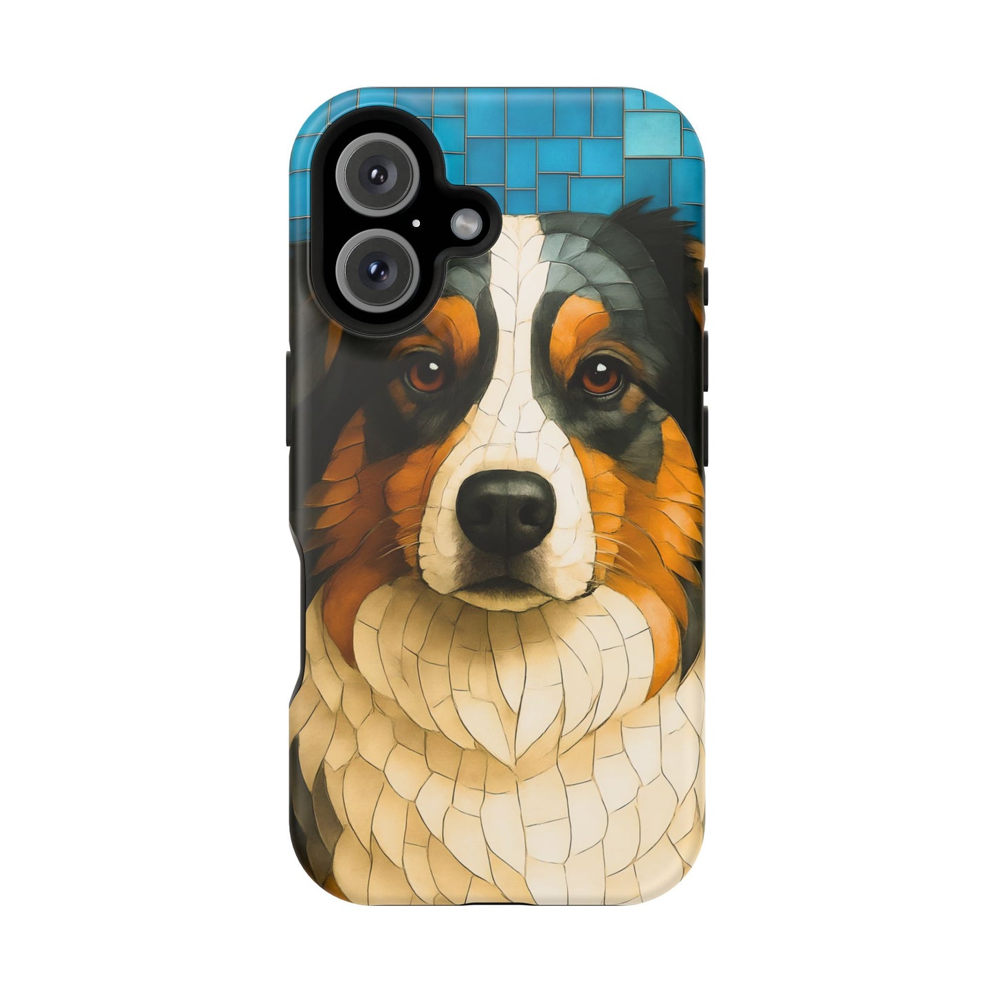 Australian Shepherd Mosaic Phone Case, iPhone Dog Case, Dog Lover Gift, Shepherd Dog Cover, Dog Phone Protector
