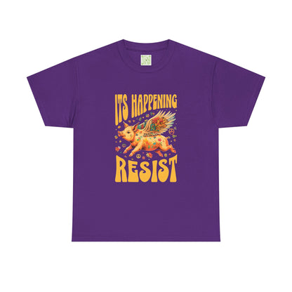 When Pigs Fly Resist Shirt, Flying Pig Tee, Pigs with Wings, Pig Lover Gift, Cute Pig Shirt, Pig Tshirt, Piglet