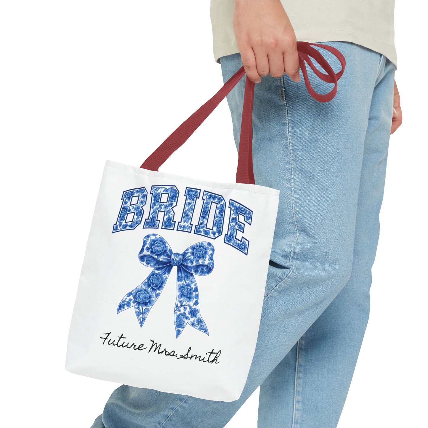 Bridal Tote Bag, Future Mrs. Smith Gift, Wedding Planning, Bride-to-Be Accessory, Personalized Bridal Shower Favor