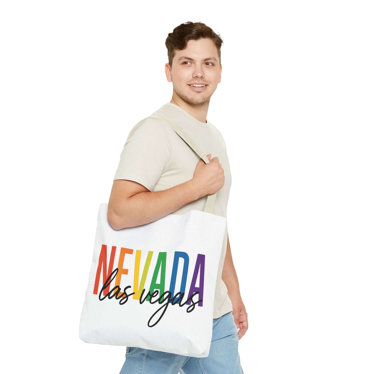 Pride Las Vegas Nevada Tote, Pride Month Tote, Bisexual Pride Bag, LGBT Tote, Transgender Gift, Lesbian Tote, Equal Rights Bag
